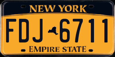 NY license plate FDJ6711