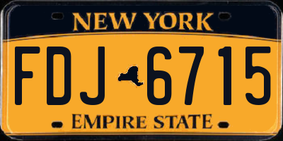 NY license plate FDJ6715
