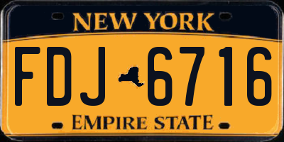 NY license plate FDJ6716