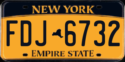 NY license plate FDJ6732