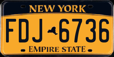 NY license plate FDJ6736