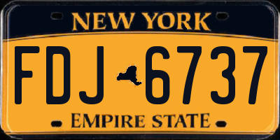 NY license plate FDJ6737