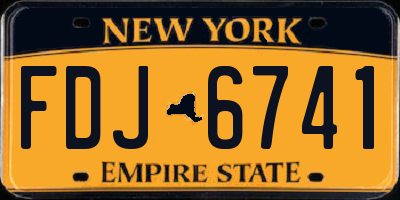 NY license plate FDJ6741