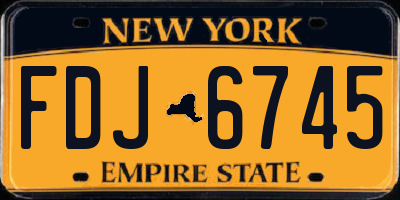 NY license plate FDJ6745