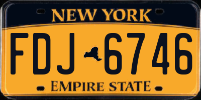 NY license plate FDJ6746