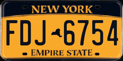 NY license plate FDJ6754