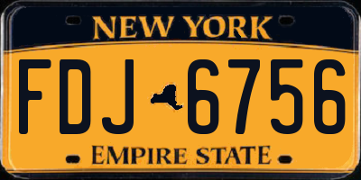 NY license plate FDJ6756