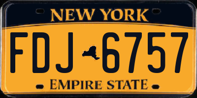 NY license plate FDJ6757