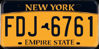NY license plate FDJ6761