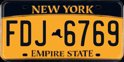 NY license plate FDJ6769
