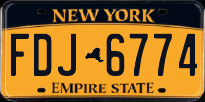 NY license plate FDJ6774