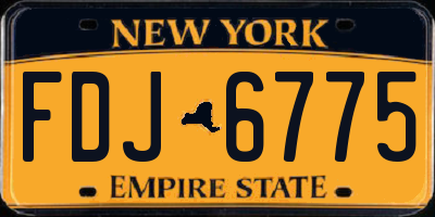 NY license plate FDJ6775