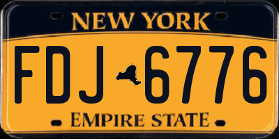 NY license plate FDJ6776