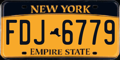 NY license plate FDJ6779