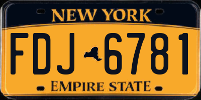 NY license plate FDJ6781