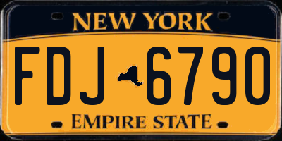NY license plate FDJ6790