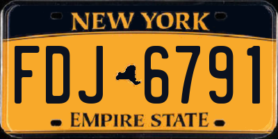NY license plate FDJ6791