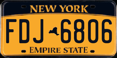 NY license plate FDJ6806