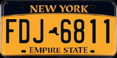 NY license plate FDJ6811