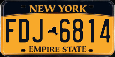 NY license plate FDJ6814