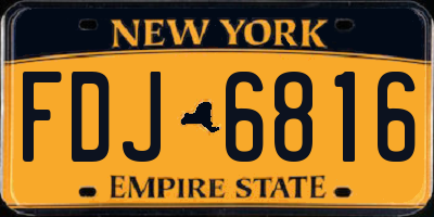 NY license plate FDJ6816