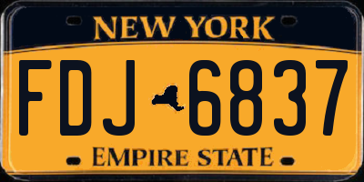 NY license plate FDJ6837