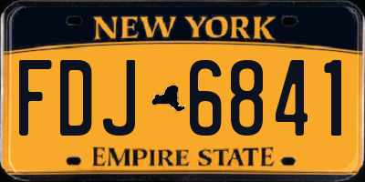 NY license plate FDJ6841