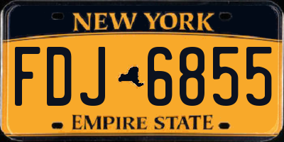 NY license plate FDJ6855