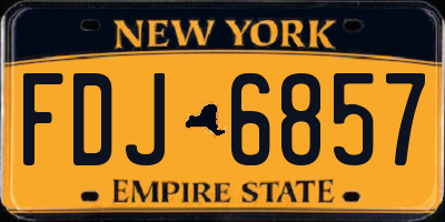 NY license plate FDJ6857