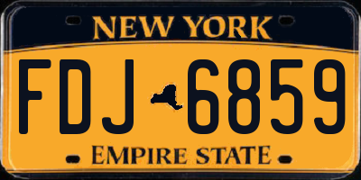 NY license plate FDJ6859