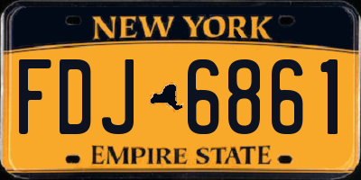 NY license plate FDJ6861