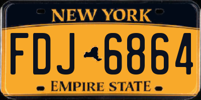 NY license plate FDJ6864