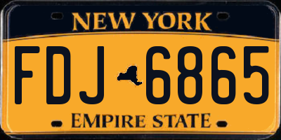 NY license plate FDJ6865