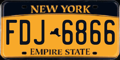 NY license plate FDJ6866