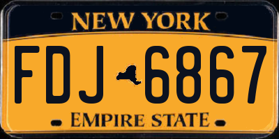 NY license plate FDJ6867