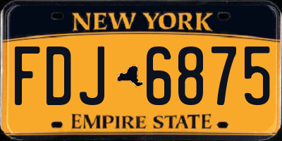 NY license plate FDJ6875