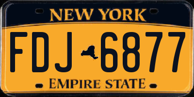NY license plate FDJ6877
