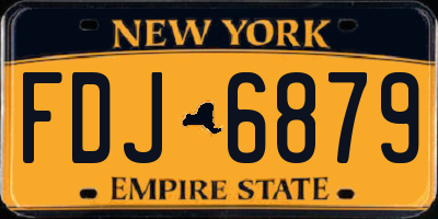 NY license plate FDJ6879