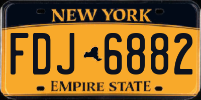 NY license plate FDJ6882