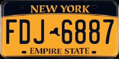 NY license plate FDJ6887