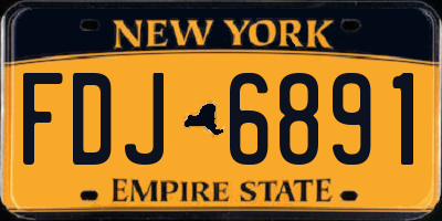 NY license plate FDJ6891