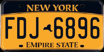NY license plate FDJ6896