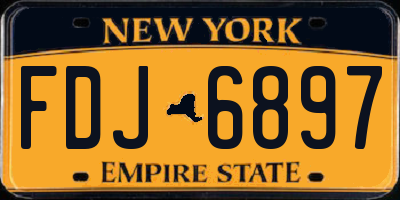 NY license plate FDJ6897