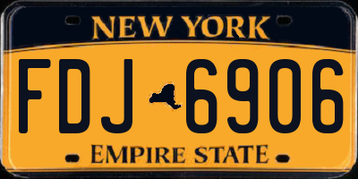 NY license plate FDJ6906