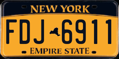NY license plate FDJ6911