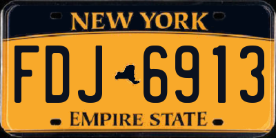 NY license plate FDJ6913