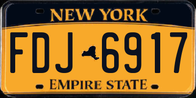 NY license plate FDJ6917
