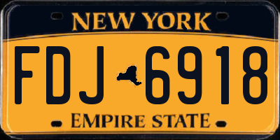NY license plate FDJ6918