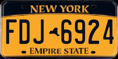 NY license plate FDJ6924