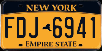NY license plate FDJ6941